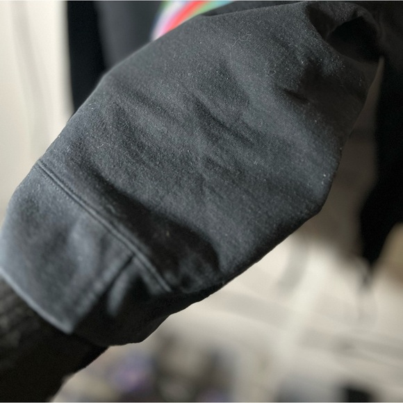 Rolling Stone Logo Graphic Black Pullover, Rainbow Mouth Graphic, Estimated Size - Picture 3 of 7